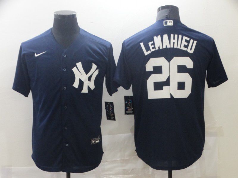 Men New York Yankees #26 Lemahieu Blue Game Nike 2021 MLB Jersey